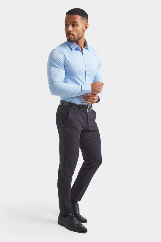 Athletic Fit Dress Shirt in Light Blue