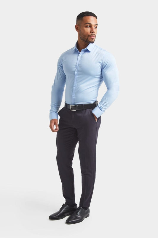 Athletic Fit Dress Shirt in Light Blue